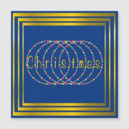 Ontwerp met kerstlampjes blauw met Gold