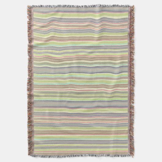 Ontwerp met multikleurige strepen deken (Voorkant Verticaal)