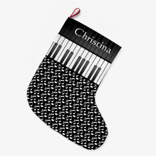 Ontwerp met muzikaal toetsenbord Grote kerstinslag Kerstsok