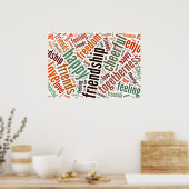 Ontwerp met positieve woorden poster (Keuken)