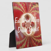 Ontwerp met rode cricketballen fotoplaat (Zijkant)