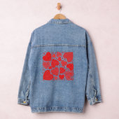 Ontwerp met rode harten denim jacket (Hangar)