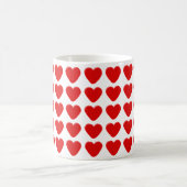 Ontwerp met rode harten koffiemok (Center)