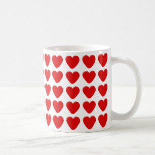 Ontwerp met rode harten koffiemok