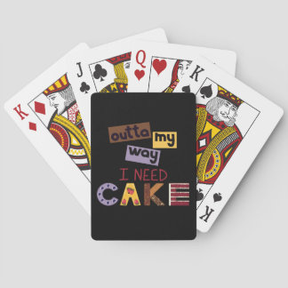 Ontwerp met tekst op mijn manier Ik heb taart nodi Pokerkaarten