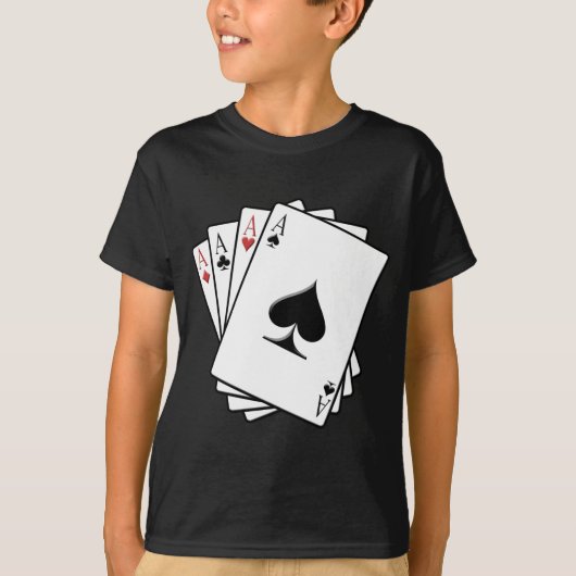 Ontwerp met vier tapekaarten t-shirt (Voorkant)