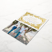 Ontwerp met vrolijk kerstcadeau voor lijst folie feestdagenkaart (Gedraaid)