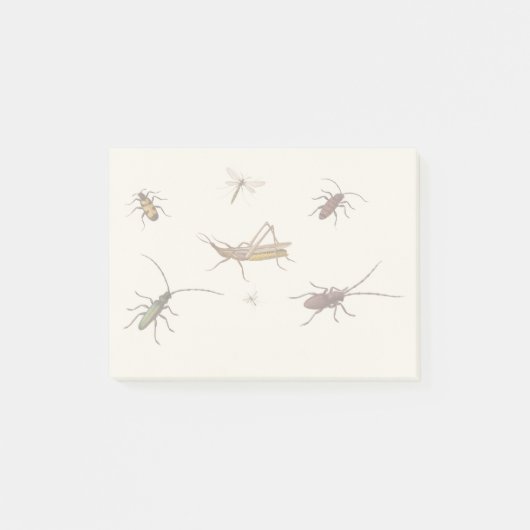 ontwerp met zeven verschillende insecten post-it® notes (Voorkant)