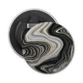 Ontwerp met zwart en goudgrijs button flesopener (Voorkant)