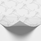 Ontwerp met zwart en tan Coonhound Ready naar kleu Cadeaupapier (Hoek)