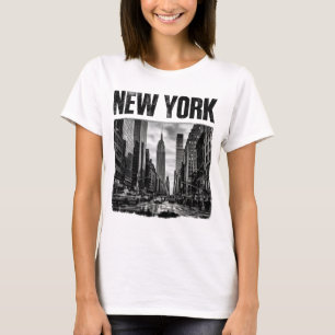 Ontwerp met zwart-wit afbeelding van New York T-shirt