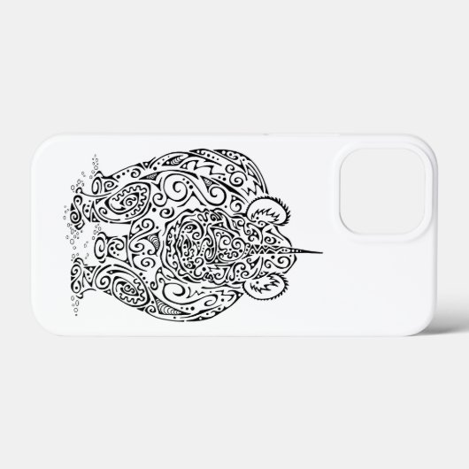 Ontwerp met zwarte rhino Case-Mate iPhone case (Achterkant (horizontaal))