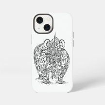 Ontwerp met zwarte rhino