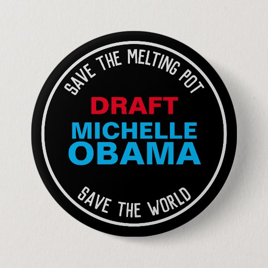 Ontwerp MICHELLE OBAMA 2024 Campagne Ronde Button 7,6 Cm (Voorkant)