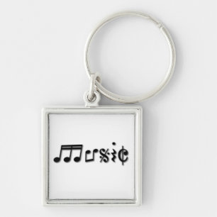 Ontwerp muziektekst sleutelhanger