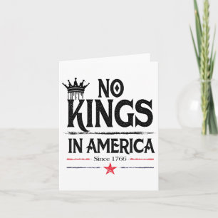 ontwerp No Kings in America sinds 1776 voor Kaart