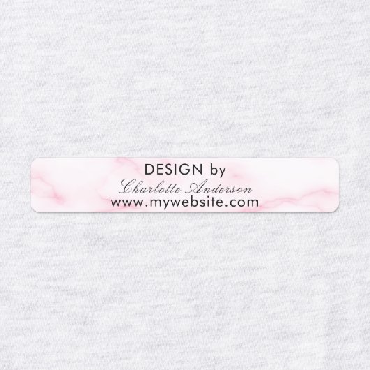 Ontwerp op naam: wazig roze marmer labels (Design 1)