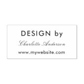 Ontwerp op naam wit ondernemer 	rubberstempel (Afrduk)