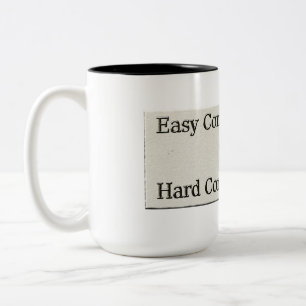 Ontwerp over eenvoudig werk en Relatie voor hard w Tweekleurige Koffiemok