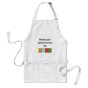Ontwerp periodiek lijstnaam apron standaard schort