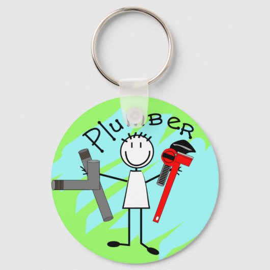 Ontwerp Plumstick-persoon Sleutelhanger (Voorkant)