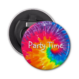 Ontwerp Psychedelic Tie Dye Button Flesopener