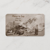 ontwerp retro van kunstenaars maken mooie tas uit visitekaartje (Voorkant)