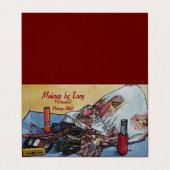 ontwerp retro van kunstenaars maken mooie tas uit visitekaartjes (Buitenkant ongevouwen)