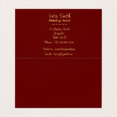 ontwerp retro van kunstenaars maken mooie tas uit visitekaartjes (Binnenkant ongevouwen)