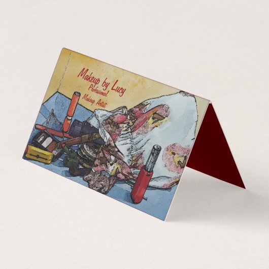 ontwerp retro van kunstenaars maken mooie tas uit visitekaartjes (Voorkant)