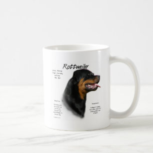 Ontwerp rottweiler geschiedenis koffiemok