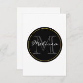 ontwerp-sjabloon van een monogram aankondiging (Voorkant / Achterkant)