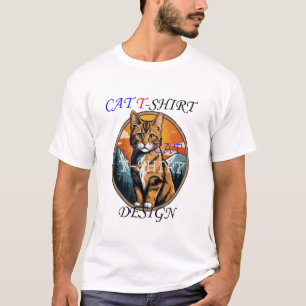 Ontwerp T-shirt met kat