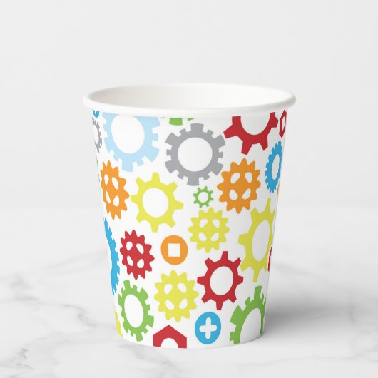 Ontwerp tandwieloverbrengingen | Papierbeker voor  Papieren Bekers (Achterkant)