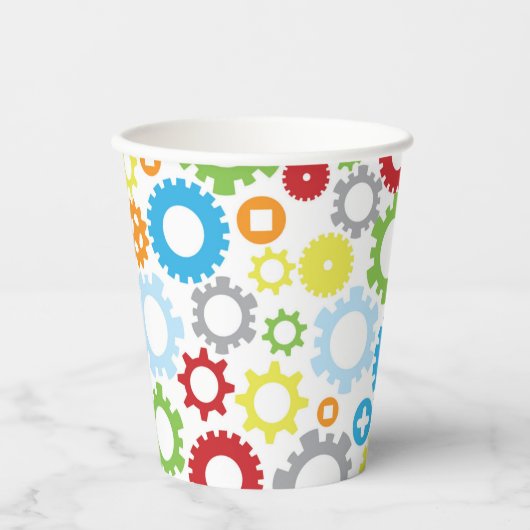 Ontwerp tandwieloverbrengingen | Papierbeker voor  Papieren Bekers (Voorkant)