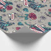 Ontwerp Tattoo Retro Cadeaupapier (Hoek)