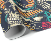 Ontwerp Tattoo Retro Cadeaupapier (Rol Hoek)