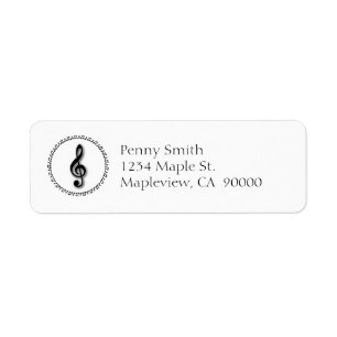 Ontwerp Treble Clef Music Note Design Etiket