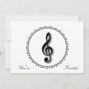 Ontwerp Treble Clef Music Note Design Kaart