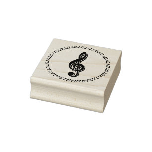 Ontwerp Treble Clef Music Note Design Rubberstempel
