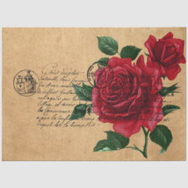 Ontwerp uit de Franse handschrift- en rode rozenre Tissuepapier