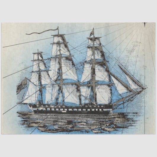 Ontwerp uit de Nautical Series 14 Tissuepapier (Voorkant)