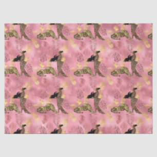 Ontwerp uit de roze en Gold Leopard-reeks 7 Tissuepapier