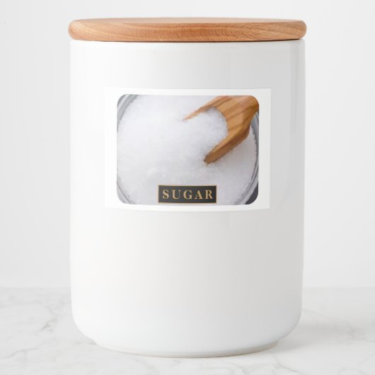 Ontwerp uw droom - 3x2 Sugar Container Label Voedselcontainer Etiket (Voorkant)