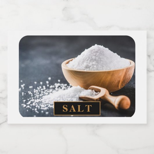 Ontwerp uw droom - 3x2 Zout Container Label Voedselcontainer Etiket (Enkel label)