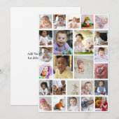 Ontwerp uw eigen 25 fotocollage ingelijst kunst bedankkaart (Voorkant / Achterkant)
