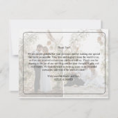 Ontwerp uw eigen 2 foto collage bruiloft bedankkaart (Achterkant)