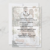 Ontwerp uw eigen 2 foto collage bruiloft kaart (Voorkant)