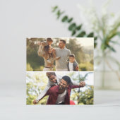 Ontwerp uw eigen 2 fotocollage bedankkaart (Staand voorkant)