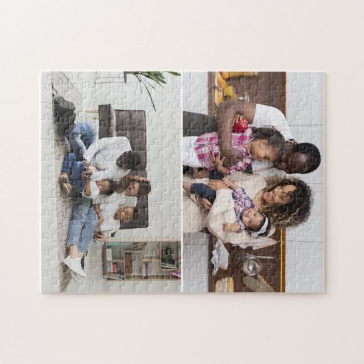 Ontwerp uw eigen 2 fotocollage legpuzzel (Horizontaal)